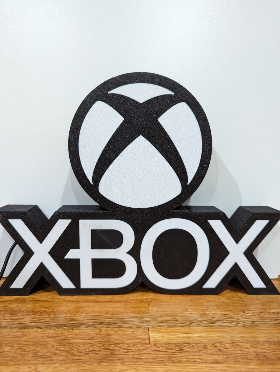 Lampara Velador 3d Xbox Negro Blanco - Image 3