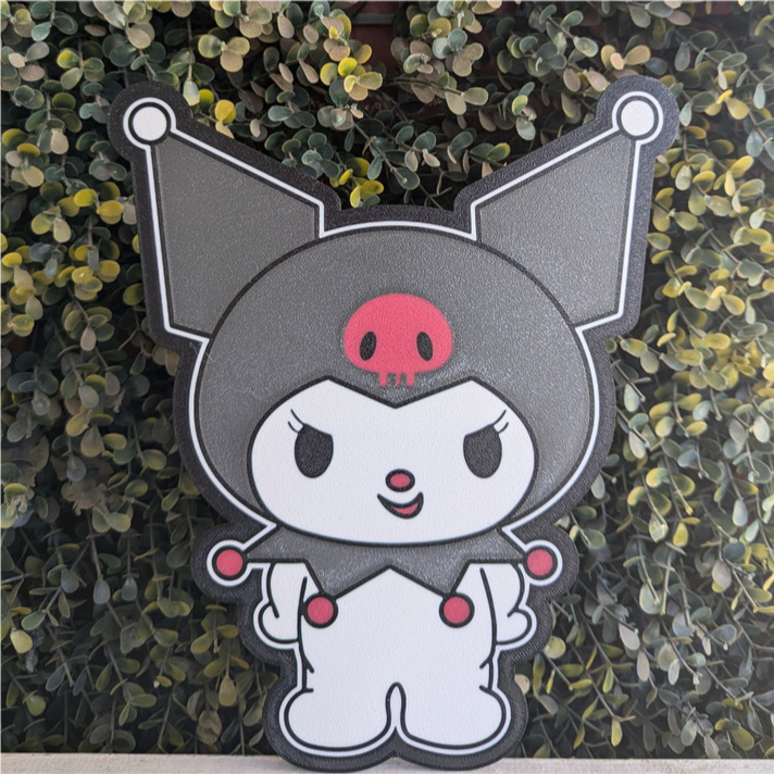 Lampara Velador Led 3d Kuromi Negro Blanco - Image 2