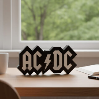 Lampara Velador Led 3d Acdc Negro Blanco