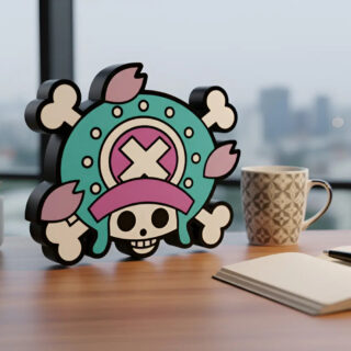 Lampara Velador Led 3d Chopper One Piece Negro