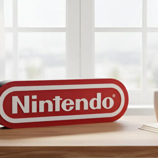 Lampara Velador Led 3d Nintendo Negro Blanco