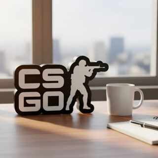 Lampara Velador Led 3d Counter Strike Casatridimensional Blanco