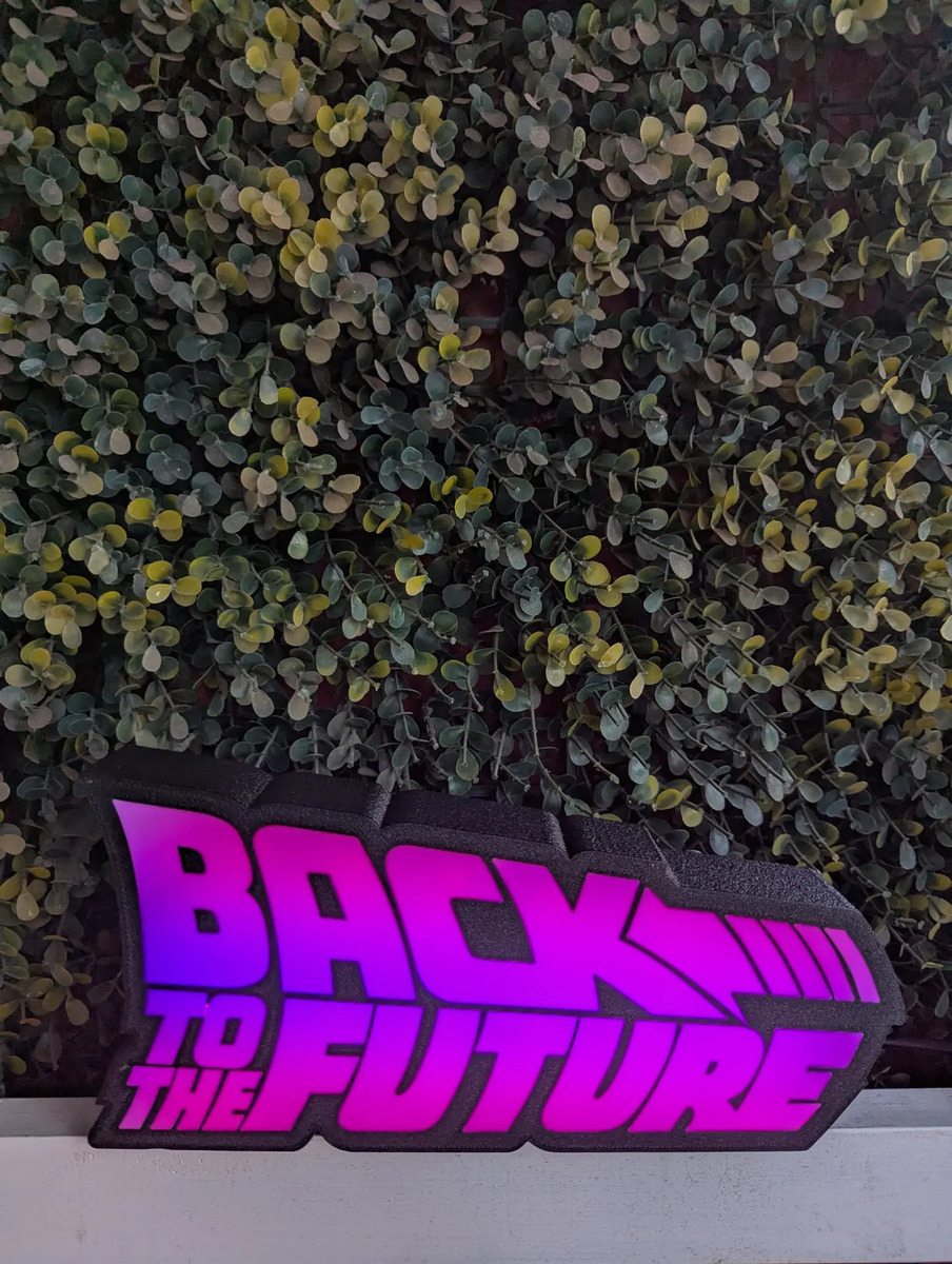 Lampara Velador Volver Al Futuro (3 Colores Misma Lampara) Negro Blanco - Image 4