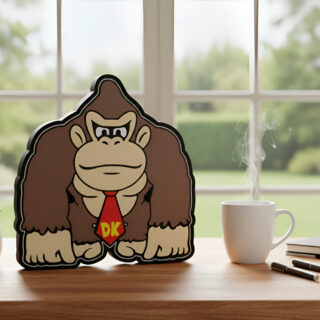 Lampara Velador Led 3d Donkey Kong Negro Blanco