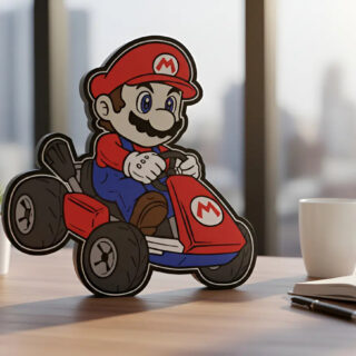 Lampara Velador Led 3d Mario Kart Blanco