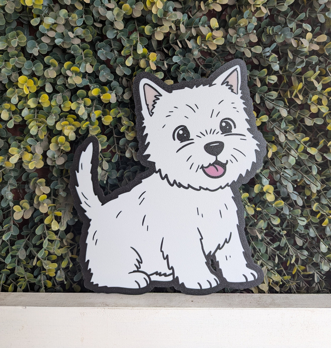Lampara Velador Led 3d Perro Westy Blanco - Image 2