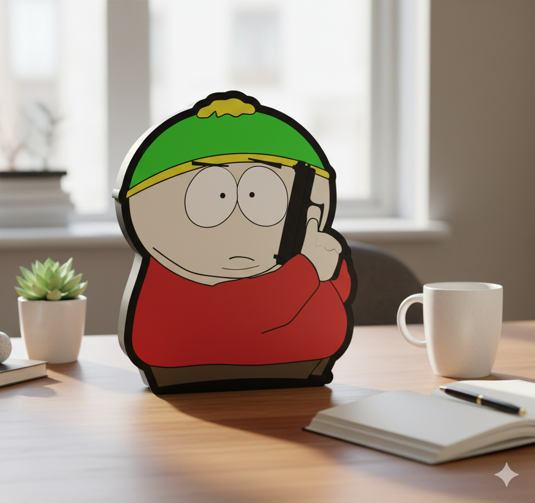 Lampara Velador Led 3d South Park Carmat 1 Negro Blanco - Image 2