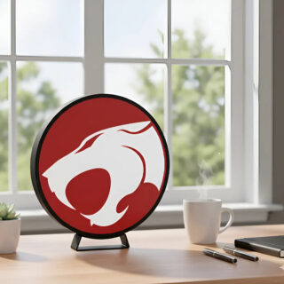 Lampara Velador Led 3d Thunthercats Negro Blanco