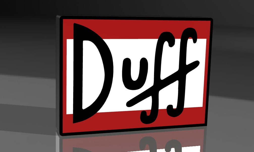 Lampara Velador Led 3d Duff Simpsons Negro Blanco - Image 3