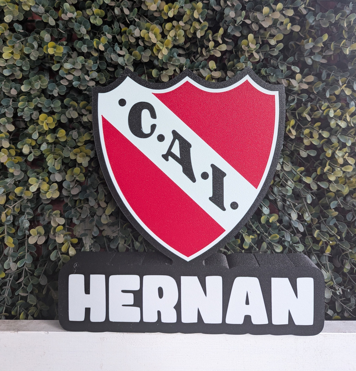 Lampara Velador Led 3d Escudo Independiente Personalizable Negro - Image 2