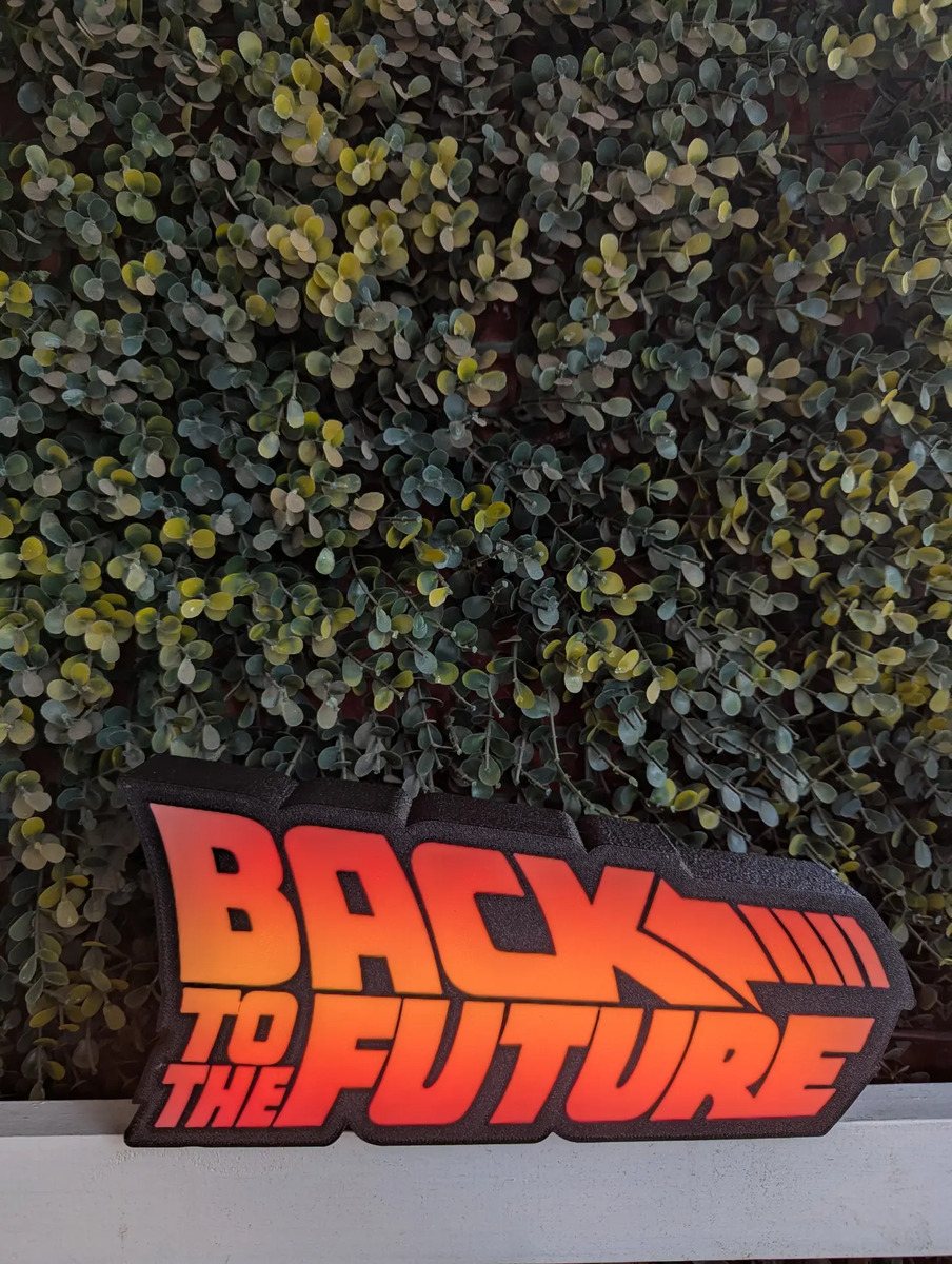 Lampara Velador Volver Al Futuro (3 Colores Misma Lampara) Negro Blanco - Image 2