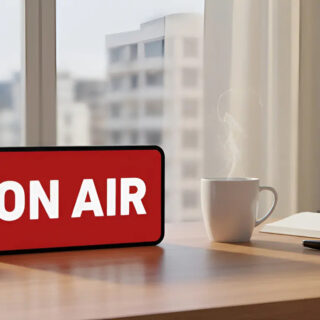 Lampara Velador Led 3d On Air Negro Blanco