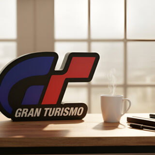 Lampara Velador Led 3d Gran Turismo Negro Blanco