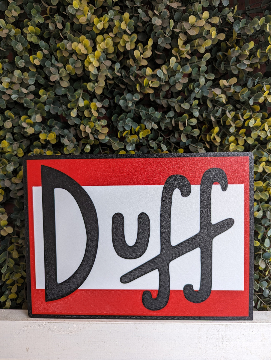 Lampara Velador Led 3d Duff Simpsons Negro Blanco - Image 2