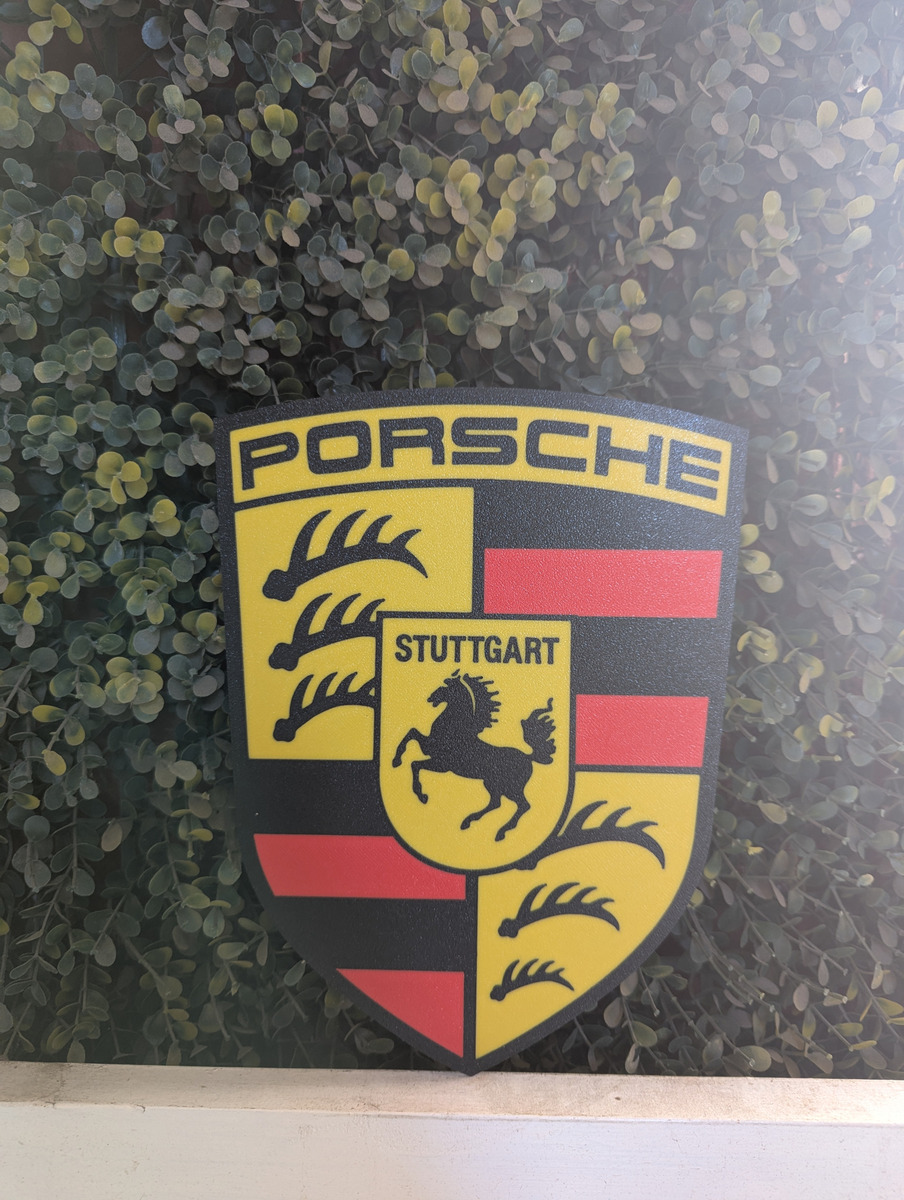 Lampara Velador Led 3d Porsche Negro Blanco - Image 2