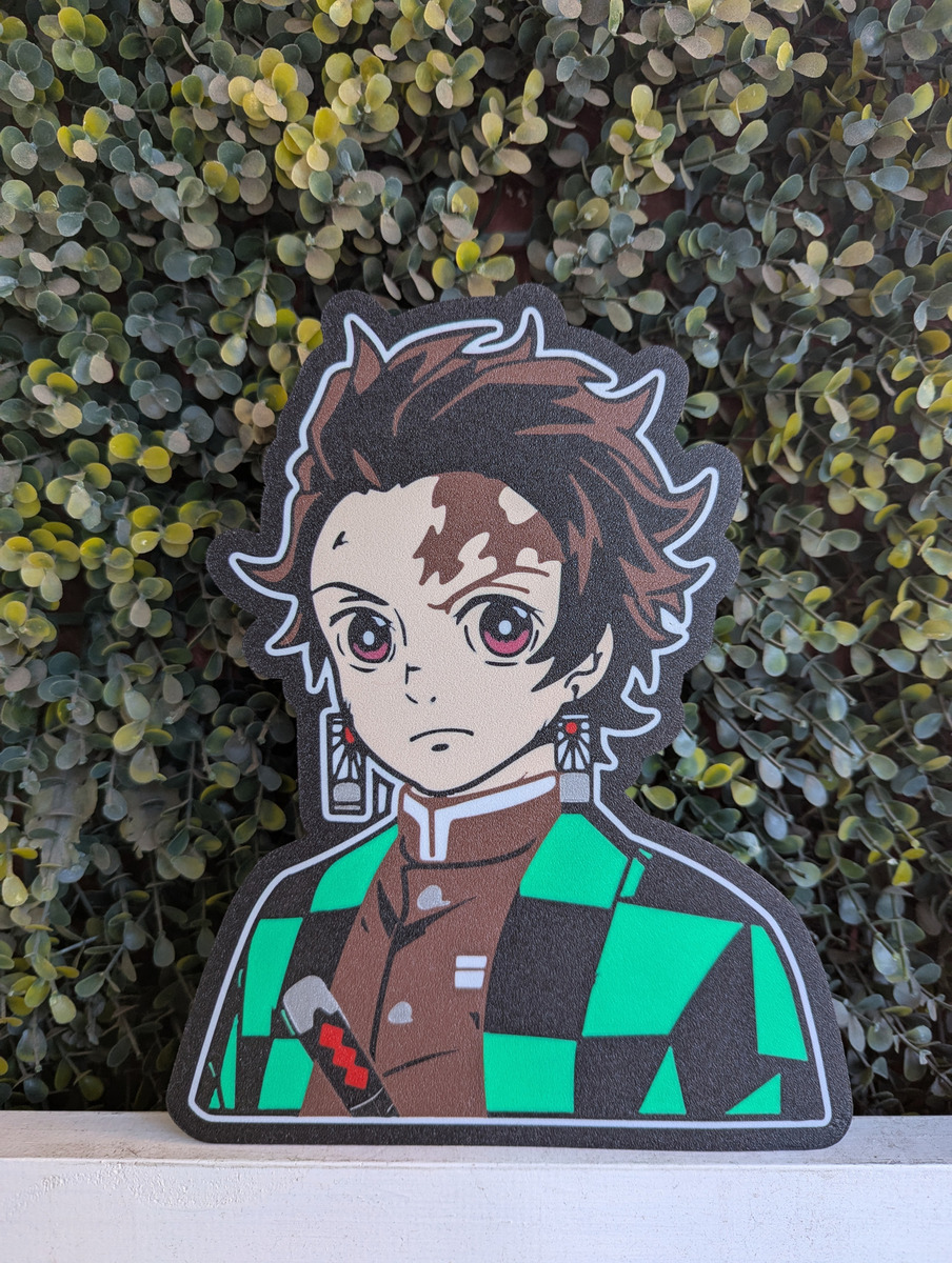 Lampara Velador Led Casatridimensional Tanjiro Kamado 24 Cm Negro Blanco - Image 2