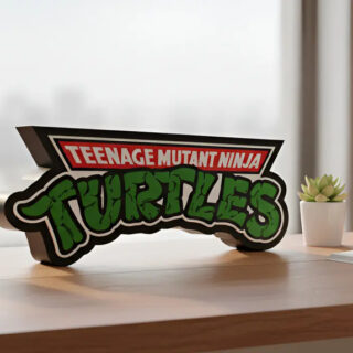 Lampara Velador Led 3d Tortugas Ninjas Negro Blanco