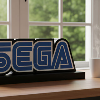 Lampara Velador Led 3d Sega Negro Blanco