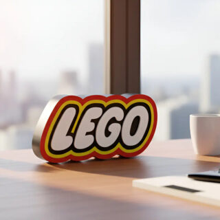 Lampara Velador Led 3d Lego Negro