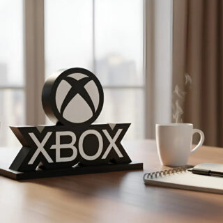 Lampara Velador 3d Xbox Negro Blanco