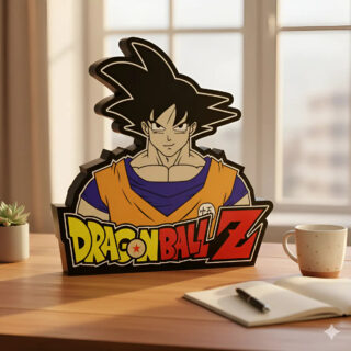 Lampara Velador Led 3d Goku Negro Blanco