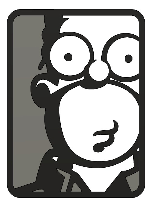 Lampara Velador Led 3d Homero Simpsons Grises Negro Blanco - Image 3