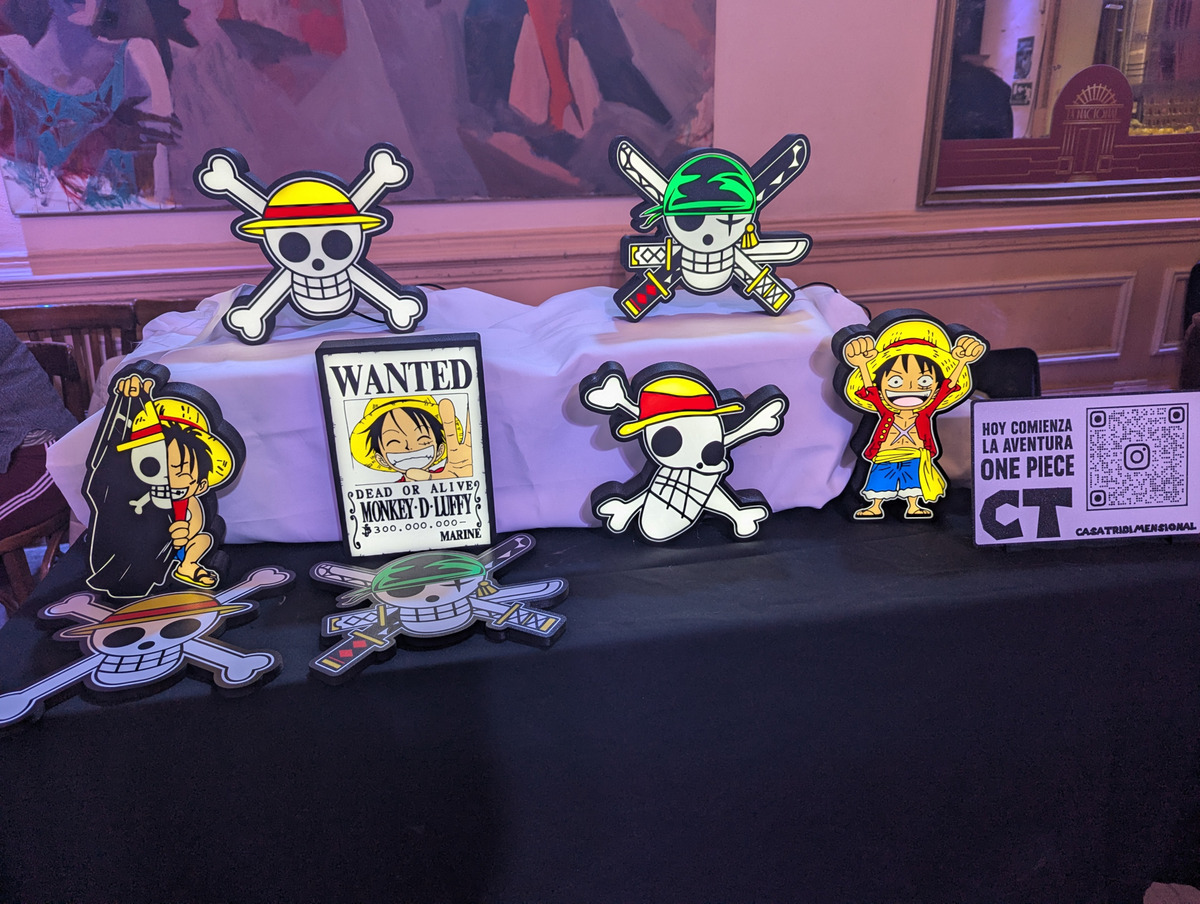 Lampara Velador Led 3d Luffy One Piece Casatridimensional Negro Blanco - Image 3