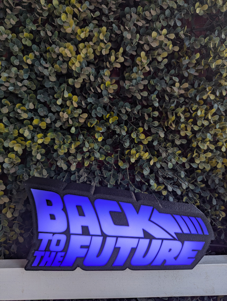 Lampara Velador Volver Al Futuro (3 Colores Misma Lampara) Negro Blanco - Image 3