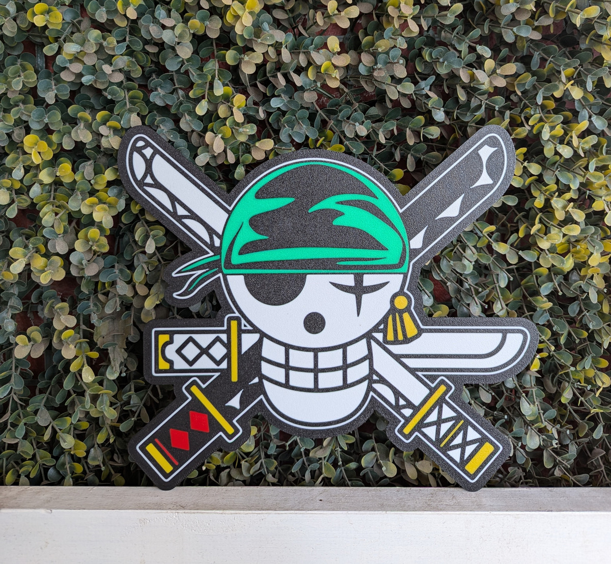 Lampara Velador Led 3d One Piece Hueso Zoro Negro Blanco - Image 2