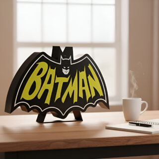 Lampara Velador Led 3d Batman Negro Blanco