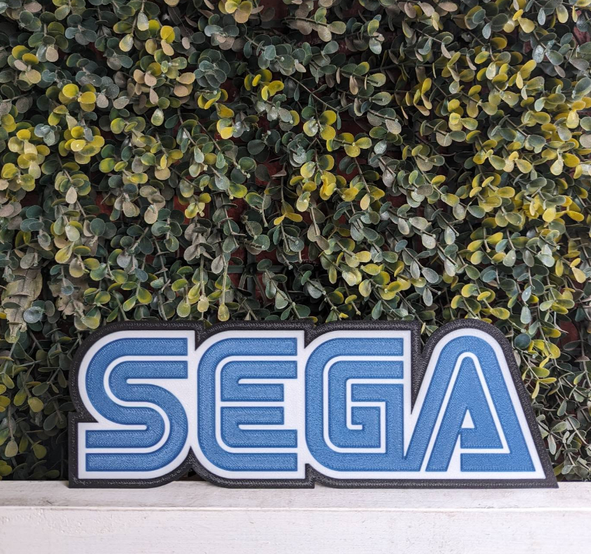 Lampara Velador Led 3d Sega Negro Blanco - Image 2