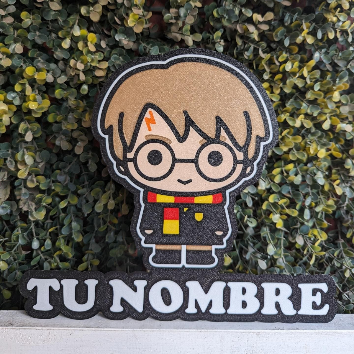 Lampara Velador Led 3d Harry Potter Personalizable Negro Blanco - Image 2