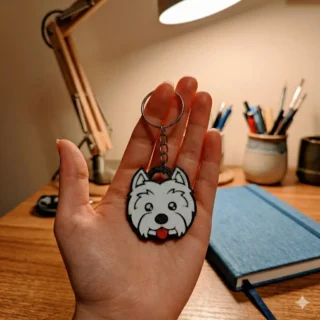 Llavero Westy Impresion 3d Blanco