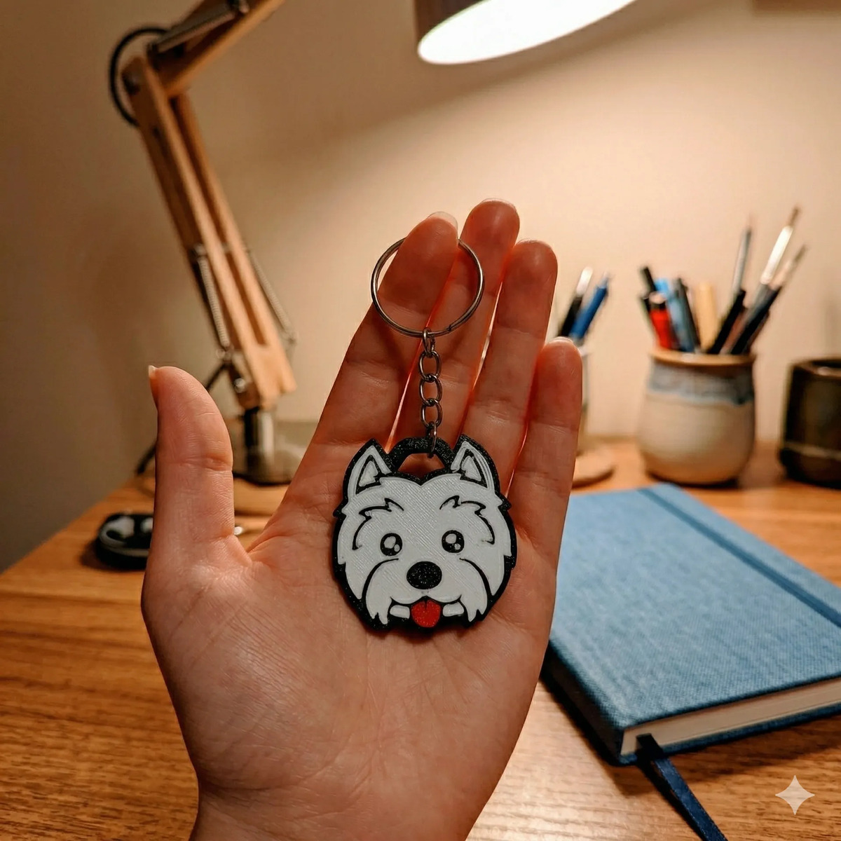 Llavero Westy Impresion 3d Blanco