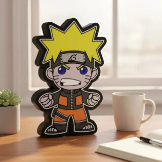 Lampara Velador Led 3d Naruto Negro Blanco