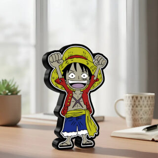 Lampara Velador Led 3d Luffy De Niño Negro