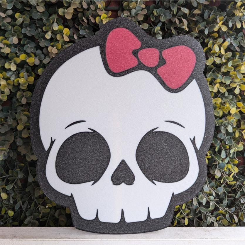 Lampara Velador Led 3d Lampara Craneo Cute Negro Blanco - Image 2