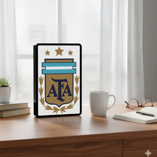 Lampara Velador Led 3d Escudo Afa Negro Blanco